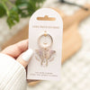 Light Luna Moth Keychain