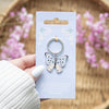 Blue and Silver Butterfly Keychain
