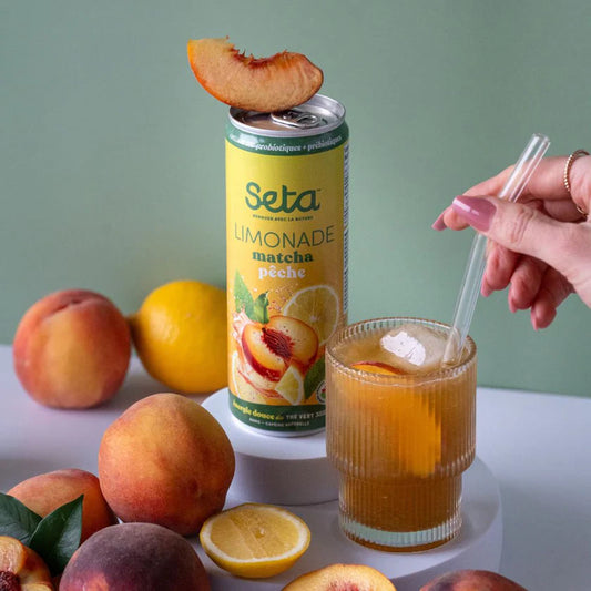 Limonade matcha pêche - Seta