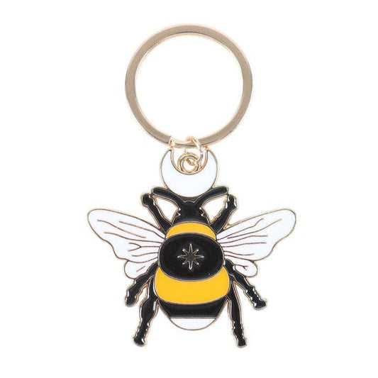 Forest Bee Enamel Keychain