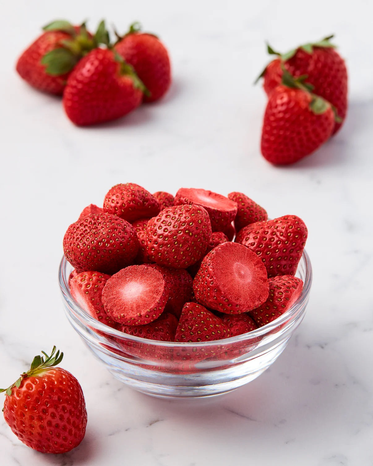 Fraises du Québec entières lyophilisées - Lyo & co.