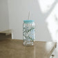 Verre en vitre Florale bleue - Gold Heart Club