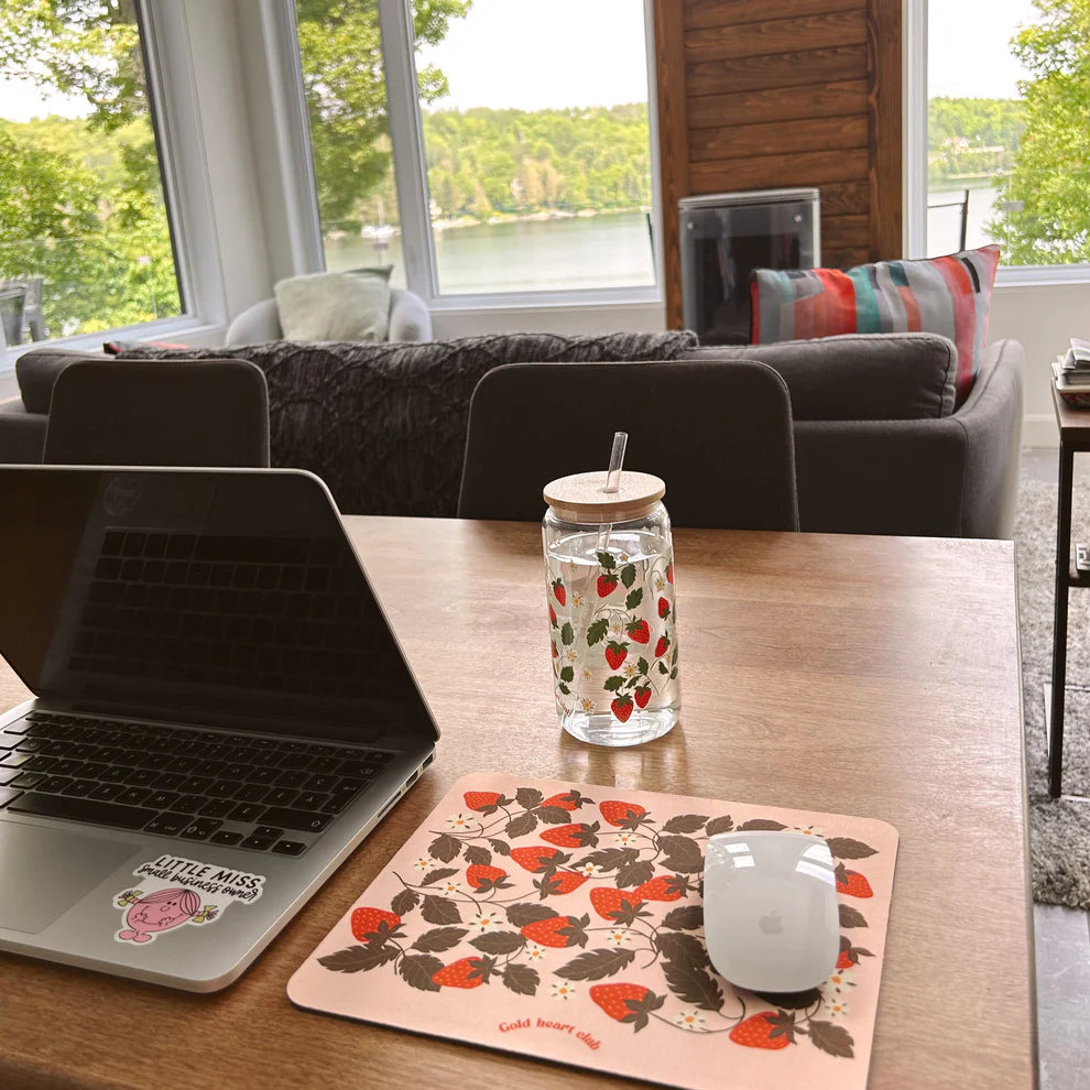 Verre en vitre Fraise -  Gold Heart Club