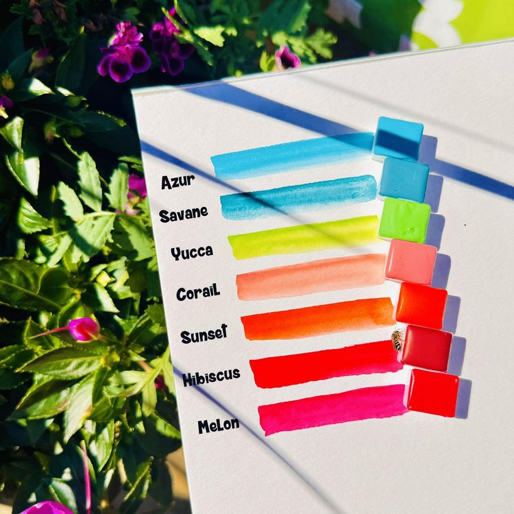 Caribbean Watercolor Palette - Pop Pigment