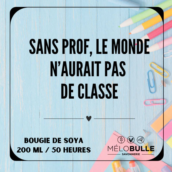 Bougie remerciement professeur - Mélobulle
