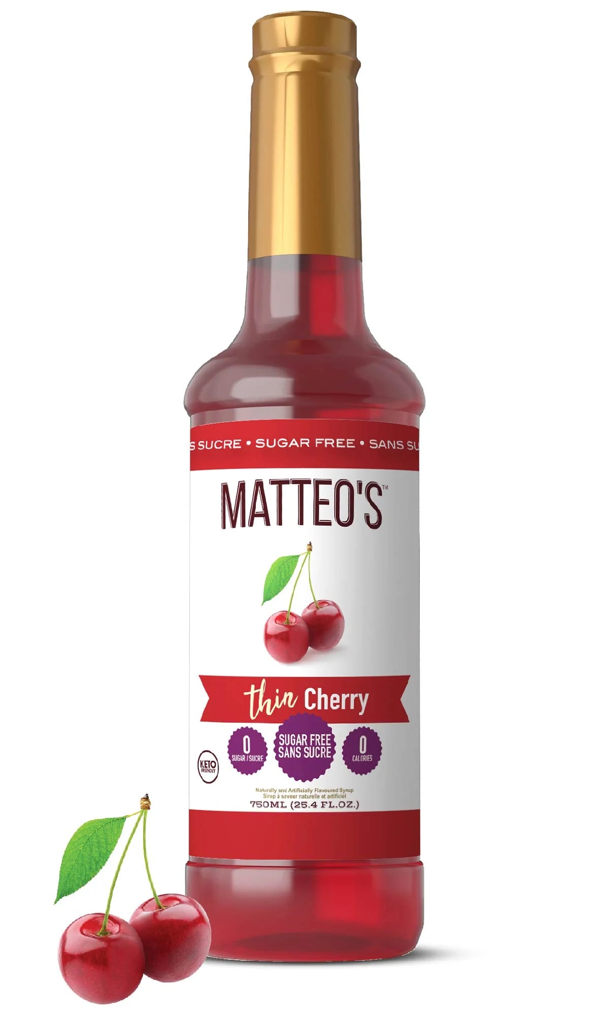 Sirop de fruit sans sucre Cerise - Matteo's