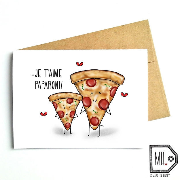 Carte de souhait Paparoni - Made In Happy