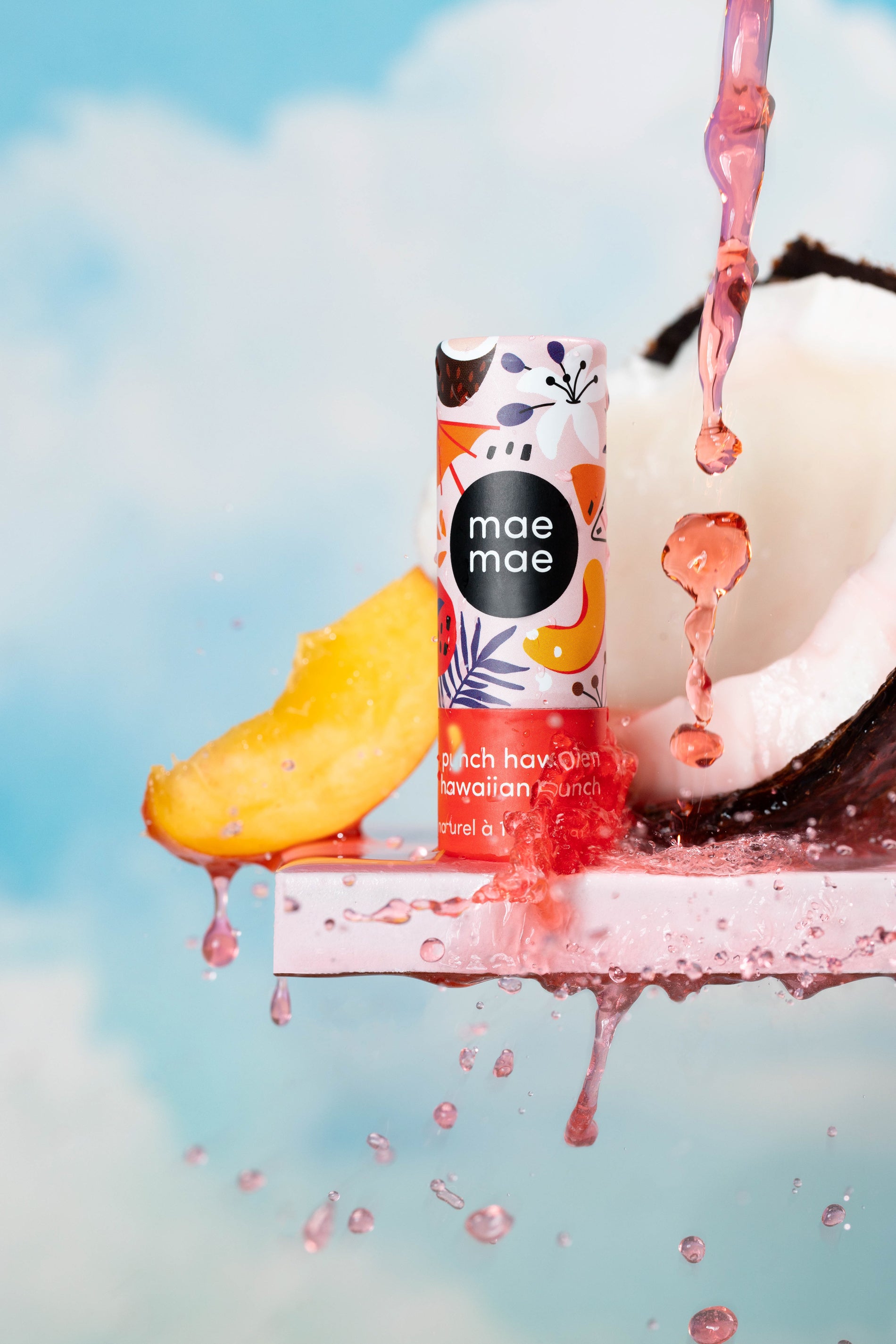 Baume à lèvres naturel FPS 15 Punch Hawaïen - Maemae