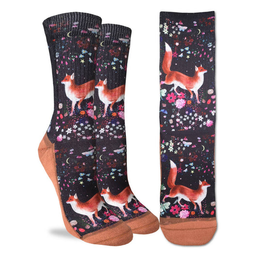 Chaussettes pour femme Renard et fleurs