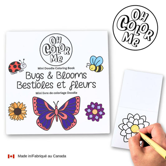 Bugs &amp; Blooms Mini Coloring Book, Stocking Stuffer