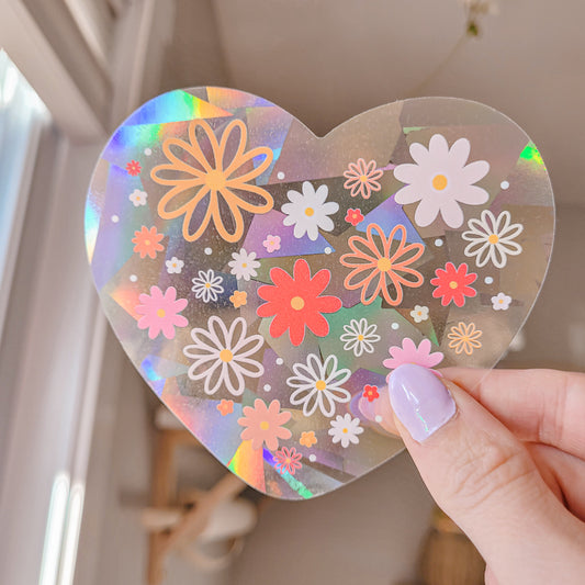 Suncatcher Coeur en fleurs - Papier Sucré