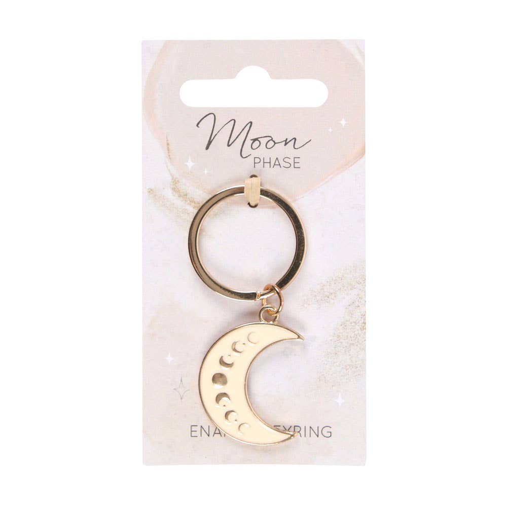 Moon Phase Enamel Keychain