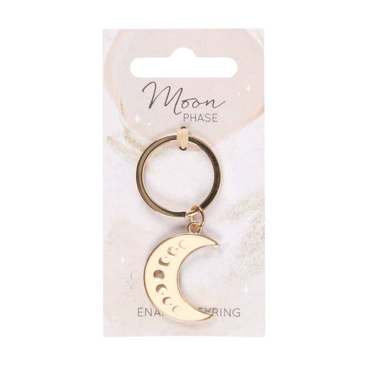 Moon Phase Enamel Keychain