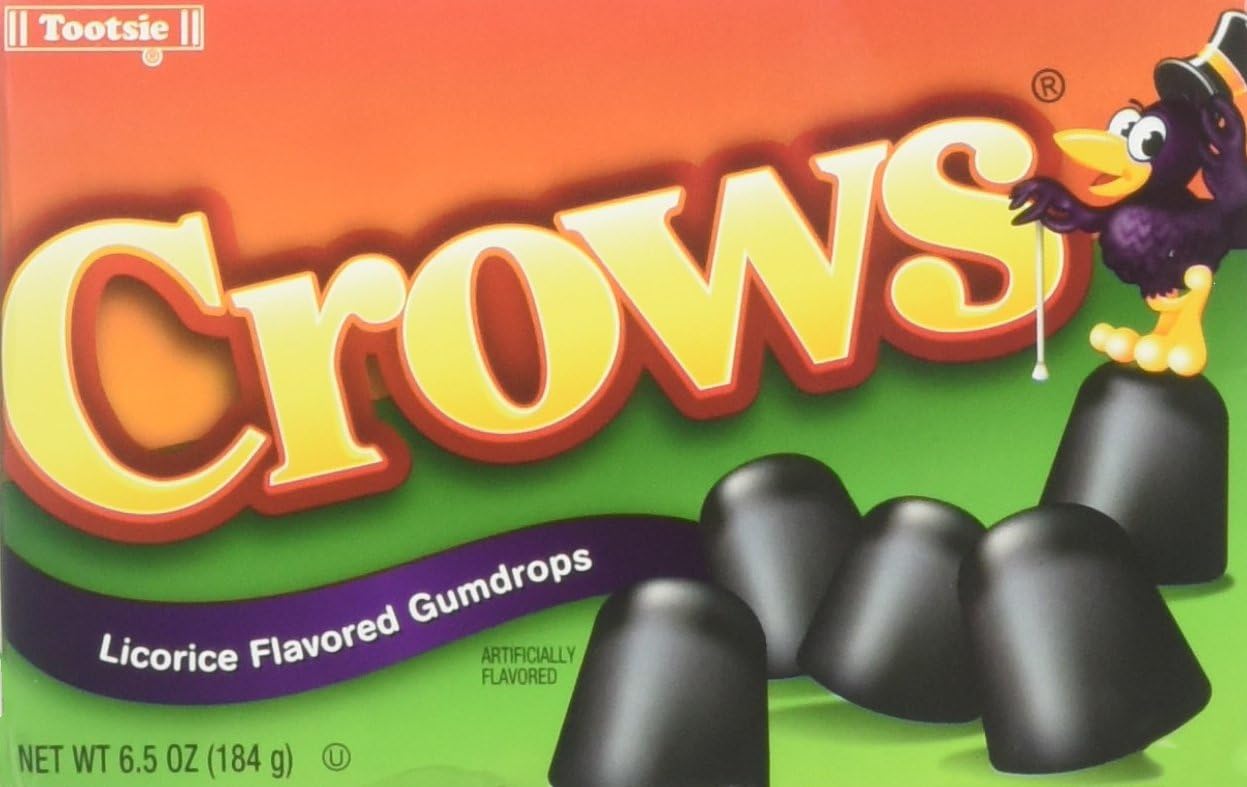 Tootsie Crows Gumdrops - Black Licorice Flavored Candy