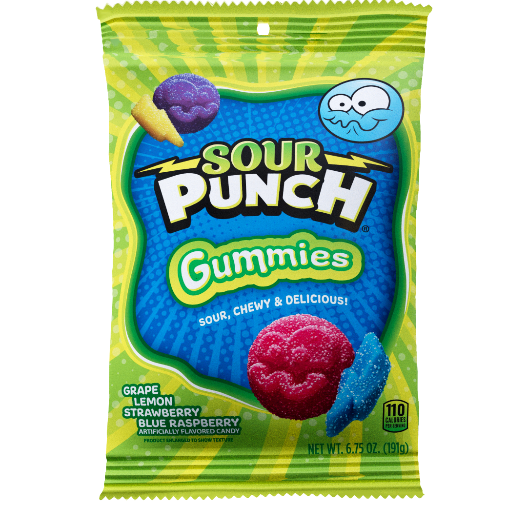 Sour Punch Gummies Peg Bag