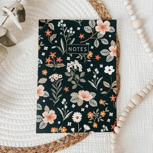 Night Floral Notebook - The Little Blackboard