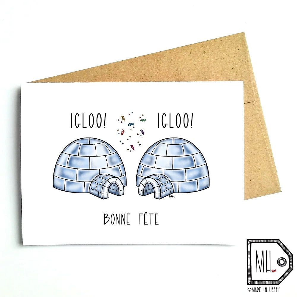 Carte de souhait Igloo - Made In Happy