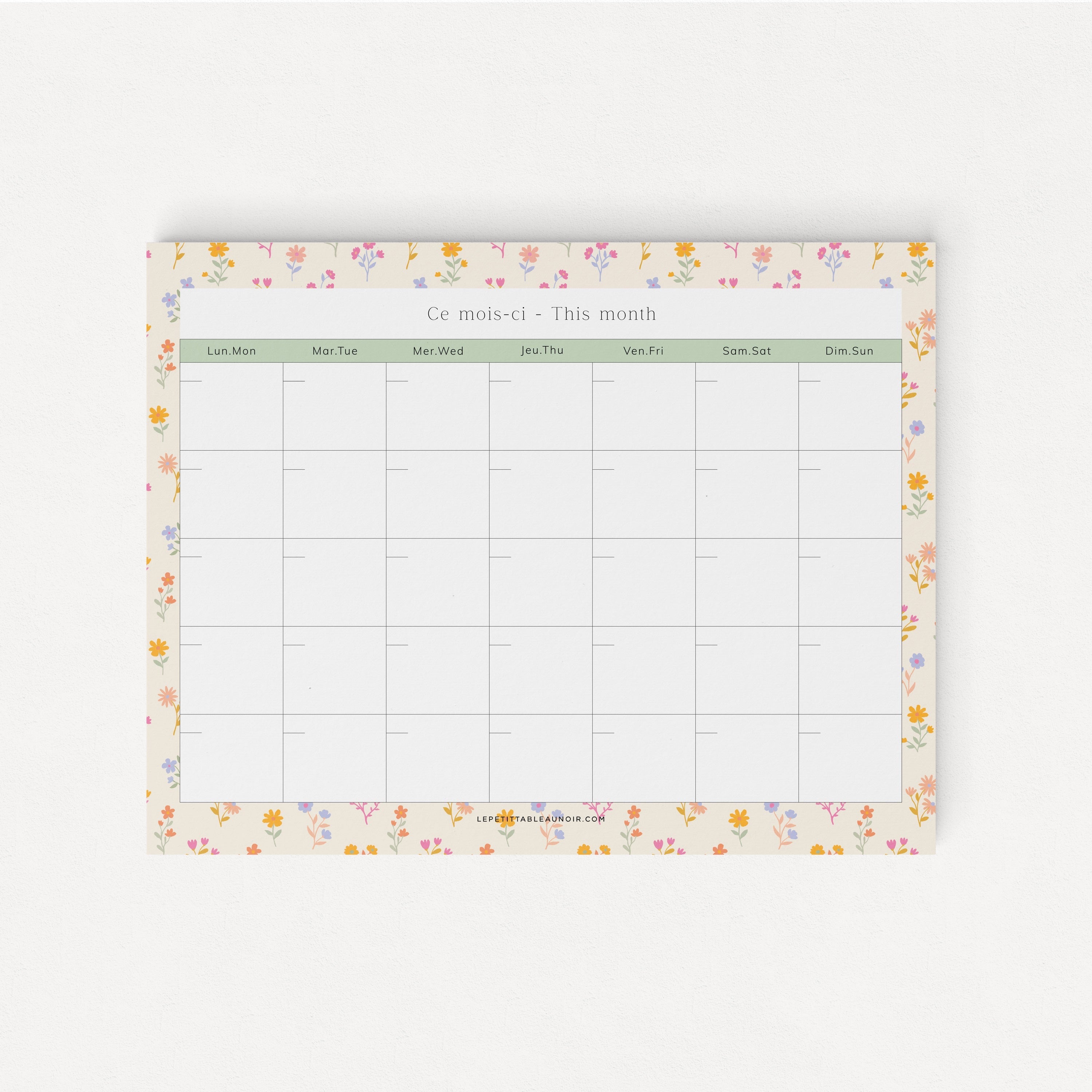 Olivia Monthly Planner - The Little Blackboard