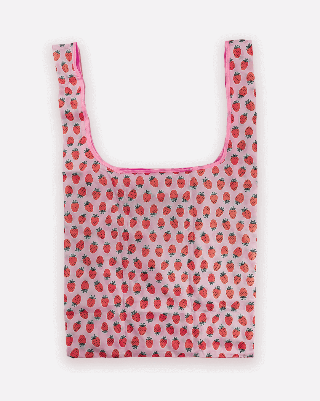 Reusable Recycled Plastic Tote Bag - Strawberry