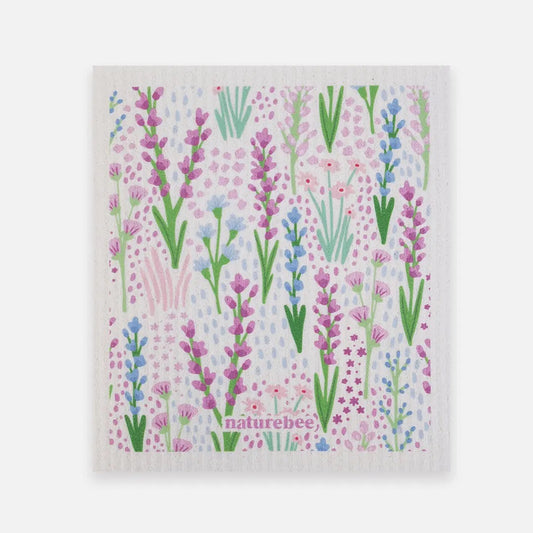 Essuie-tout réutilisable - Violet fleuri