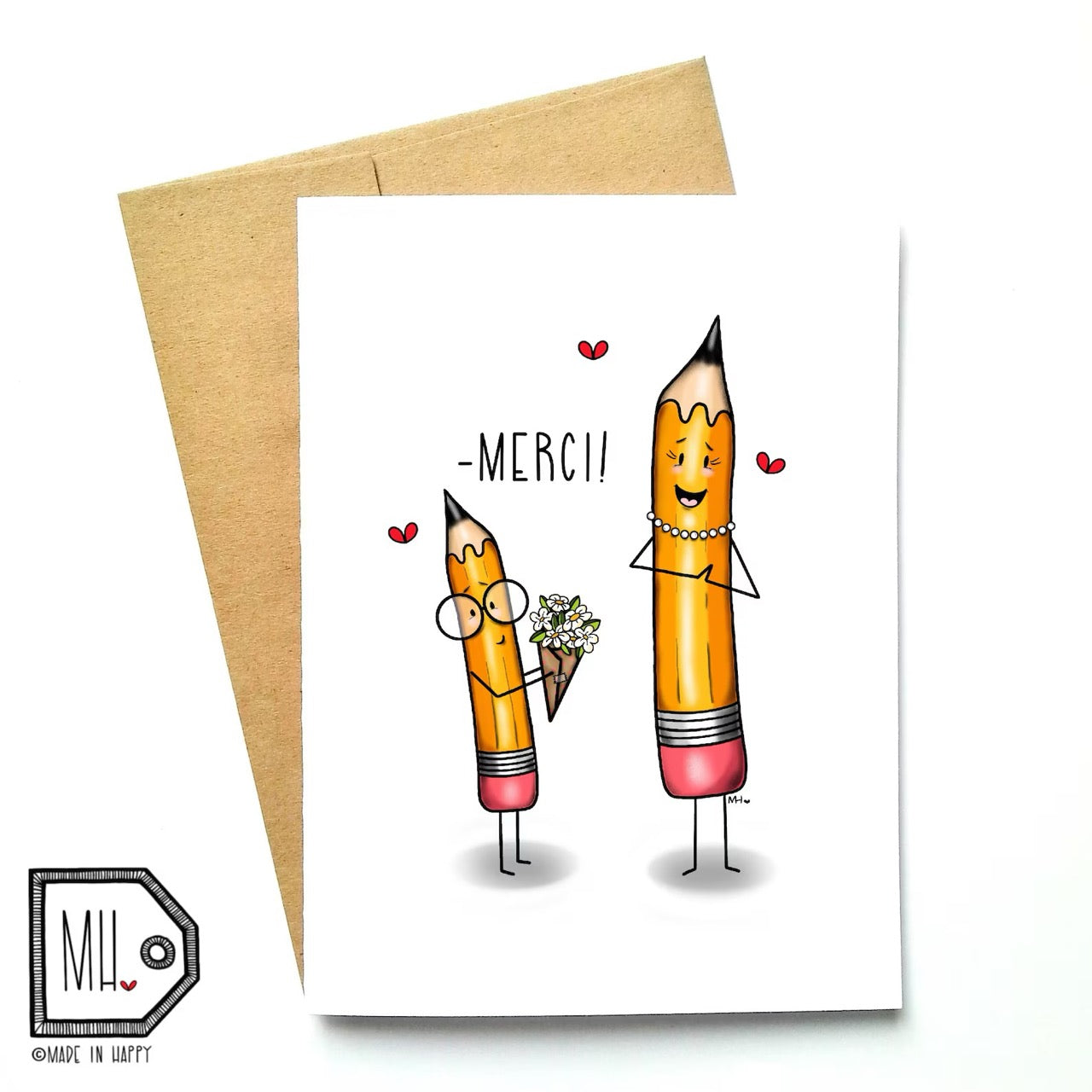 Carte de souhait Merci! - Made In Happy