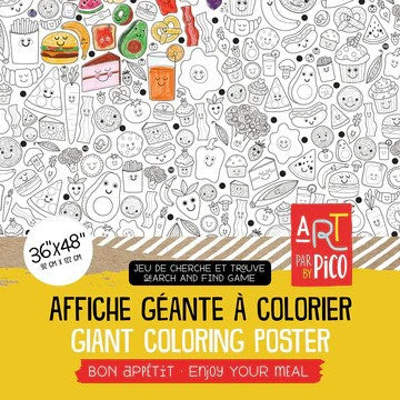 Coloriage géant Bon appétit - Pico Tatouage