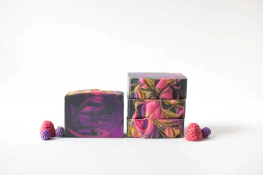 Savon framboise noire vanille - Mélobulle